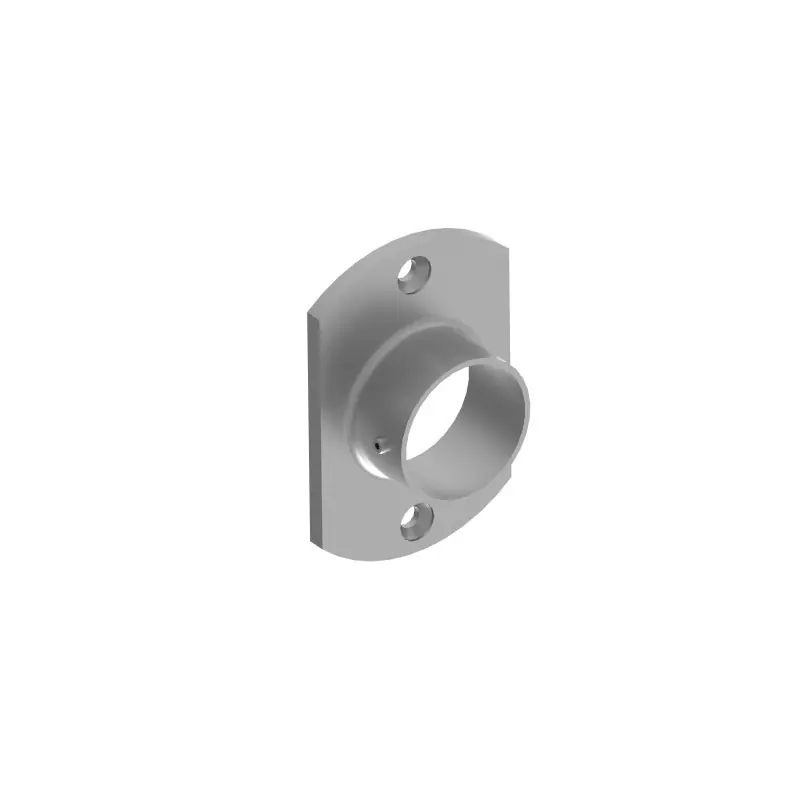 Fixation de main courante 1 partie 102x68mm inox 304 brossé pour tube Ø42,4mm Affaire À Saisir