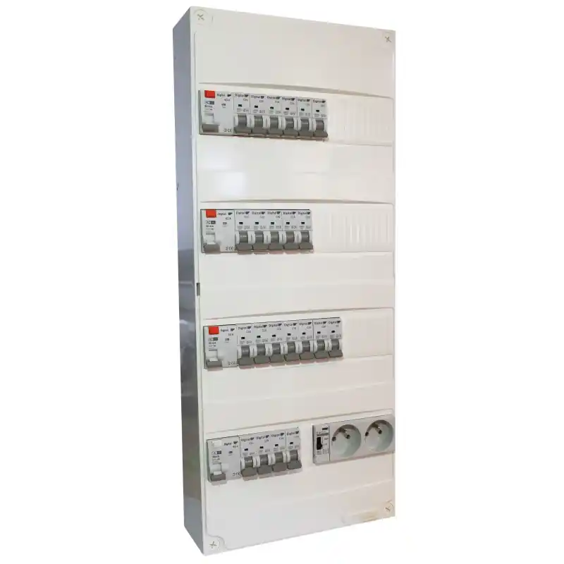 Prix Bas Coffret logement monté et câblé TAMC Digital Electric - 13 modules - 4 rangées - avec chauffage - pour T5/T6