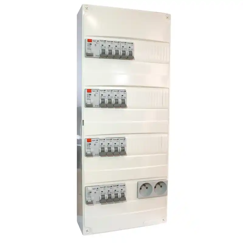 Prix Bas Coffret logement monté et câblé TAMC Digital Electric - 13 modules - 4 rangées - sans chauffage - pour T5/T6