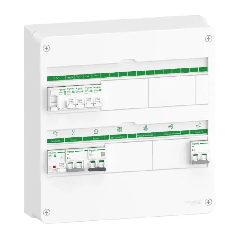 Coffret électrique pré-câblé Rési9 Energy Center Schneider – 2 rangées – 18 modules – Mono 7-9 kWc Super Prix