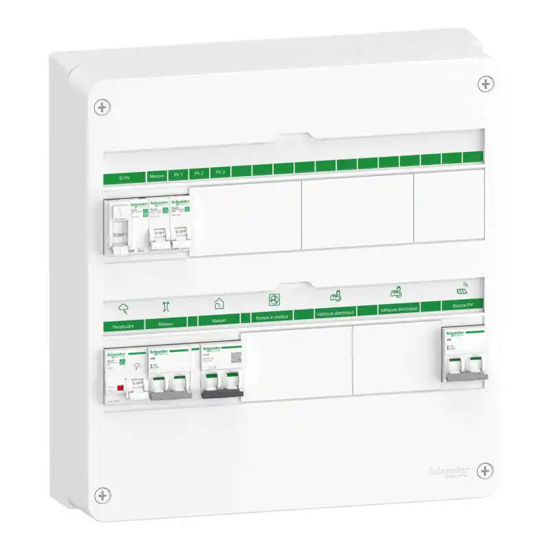 Coffret électrique pré-câblé Rési9 Energy Center Schneider - 2 rangées - 2x18 modules - Mono 3 kWc Remise