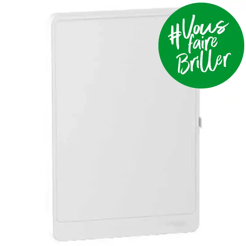 Achat Immédiat Porte Styl blanche pour coffret de répartition Resi9 – 18 modules – 2 rangées