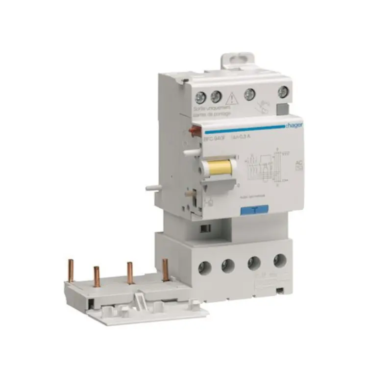 Bloc différentiel double sortie Hager – 3P+N – 40A – 30mA – Type AC Garantie Incluse