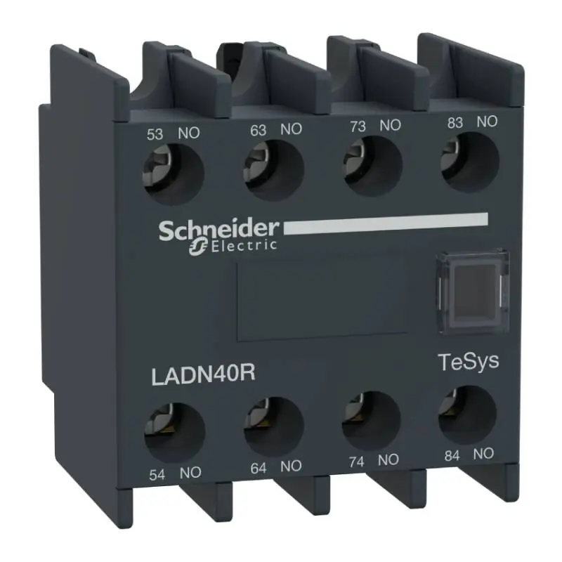 Bloc de contacts auxiliaires frontaux Schneider Electric - 4F - 1mA - Bornes vis-étriers Solde