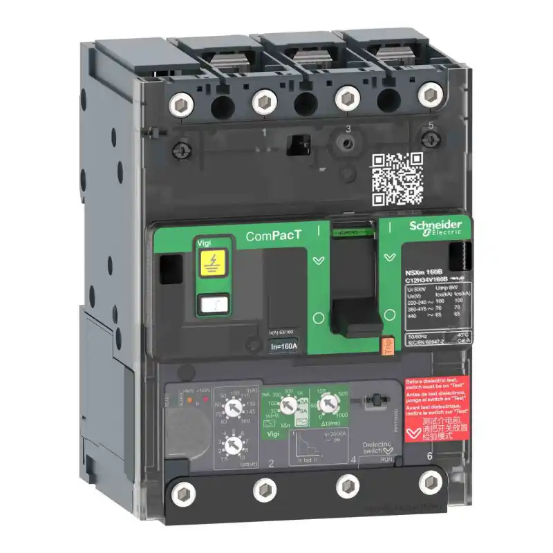 En Vogue Disjoncteur différentiel Vigi ComPacT NSXmH - MicroLogic 4.1 - Type A/AC - 50A - 3P3D - 70kA - Borne à cosses