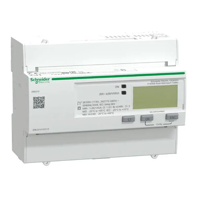 Compteur d'énergie triphasé Acti9 iEM-3310 Schneider Electric - 125A - Impulsions - MID Top Qualité