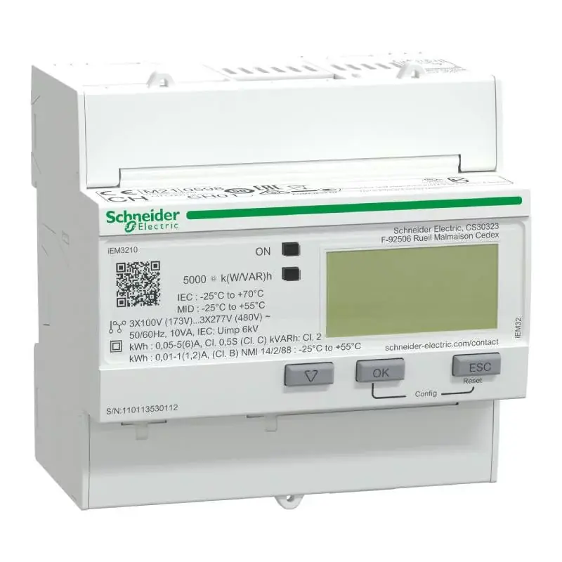 Compteur d'énergie triphasé Acti9 iEM-3210 Schneider Electric- TI - Impulsions - MID Petit Prix