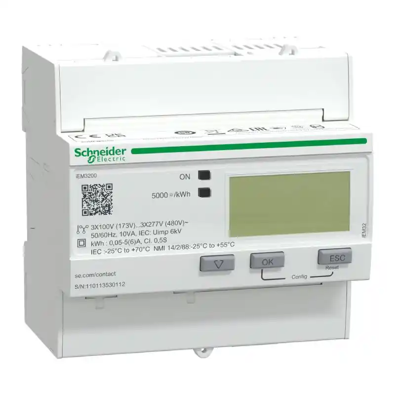 Compteur d'énergie triphasé Acti9 iEM-3200 Schneider Electric - Classe 0,5s - TI Prix Bas