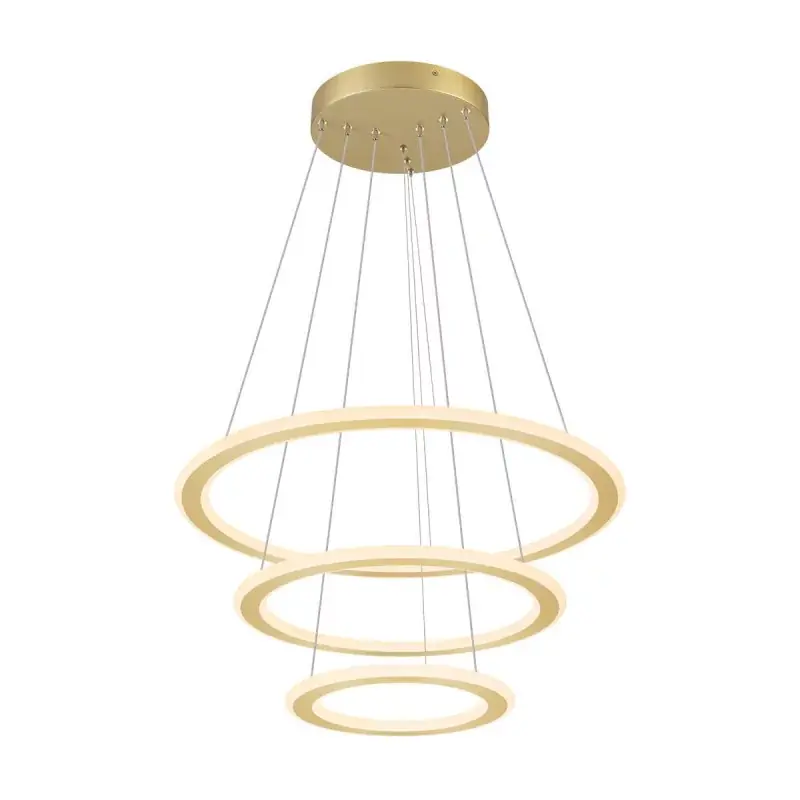 Suspension LED ONE FLAT Triple SLV – 58W – Ø max. 80cm – 2700/3000K – Laiton – Dimmable Dali Offre Spéciale
