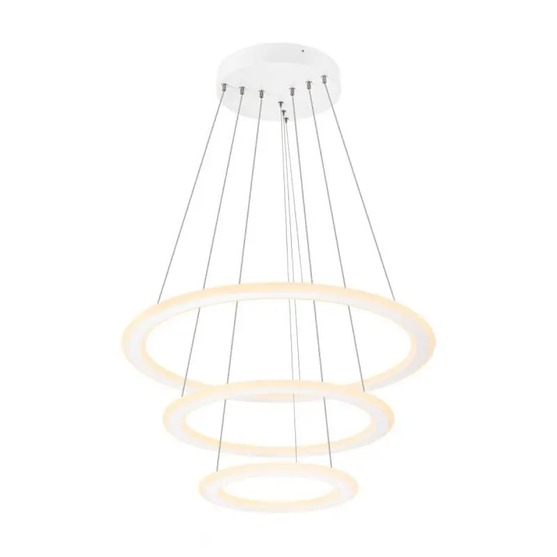 Suspension LED ONE FLAT Triple SLV – 58W – Ø max. 80cm – 2700/3000K – Blanc – Dimmable Dali Solde