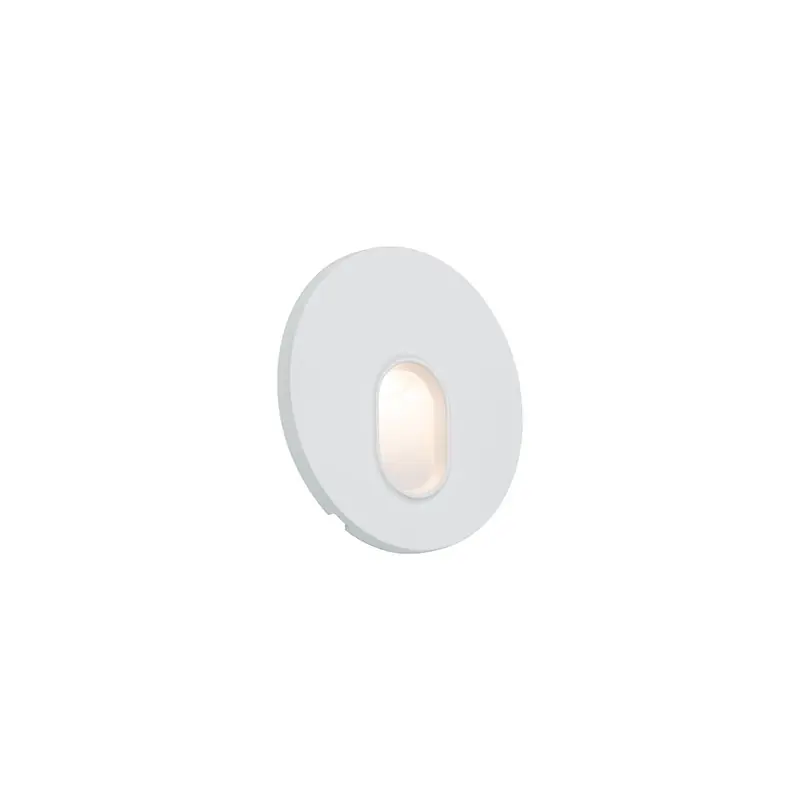 Luminaire encastré mural rond - 1,7W - 2700K - Blanc Prix Choc