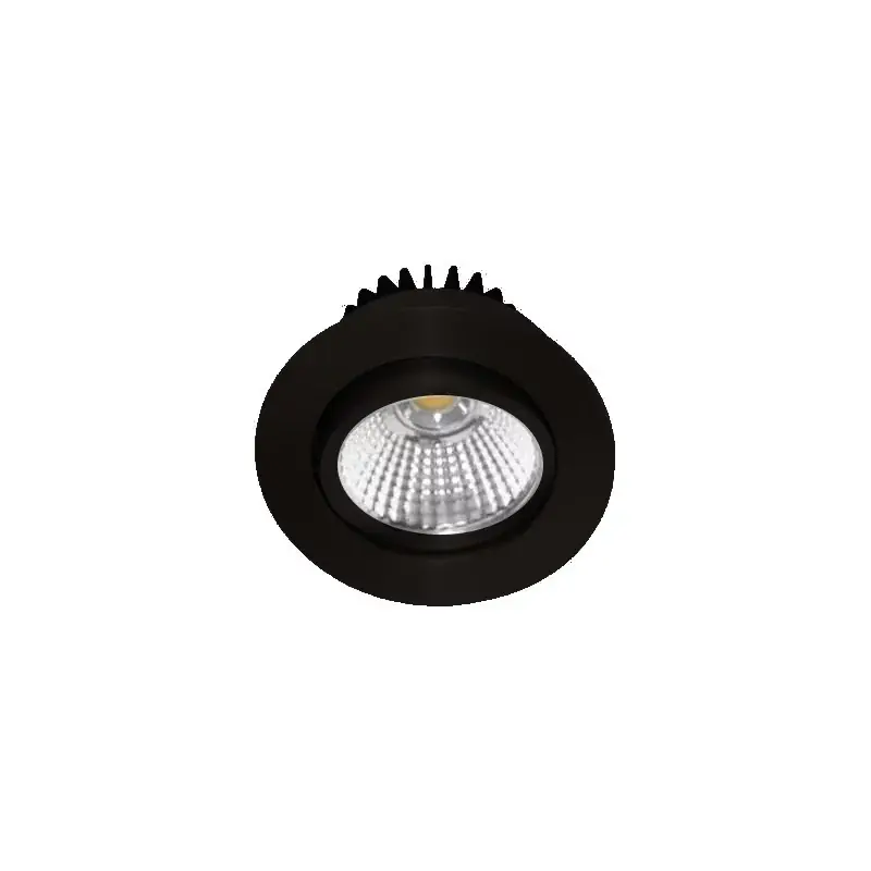 Top Qualité Spot encastré rond AL1014RD led - 3000k - Noir mat