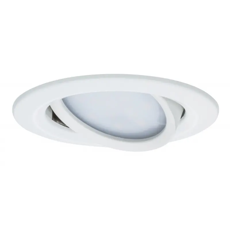 Réduction Spot encastré LED Coin Slim orientable - Blanc- 6.8W - 2700K - IP23 - Dimmable - Avec ampoule