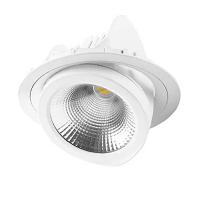 Vente Flash Spot encastré orientable SPIRA 1 RX PLUS Indigo - 3CCT - 40W - Ø186mm - Blanc
