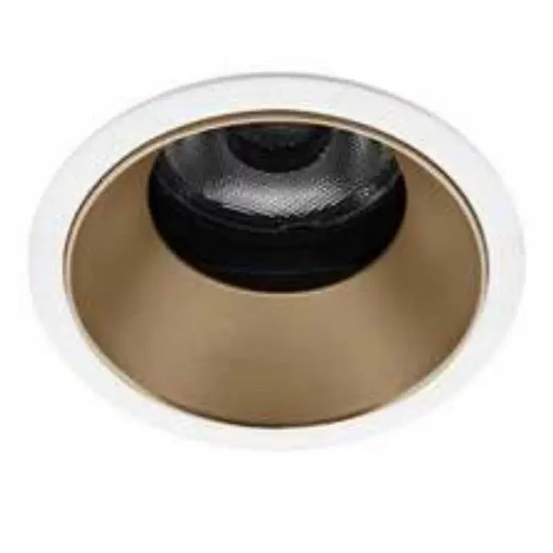 Seulement Aujourd’hui Spot encastré rond orientable SILK RDX Warm Indigo - 6W - 2000-3000K - Blanc mat/ champagne
