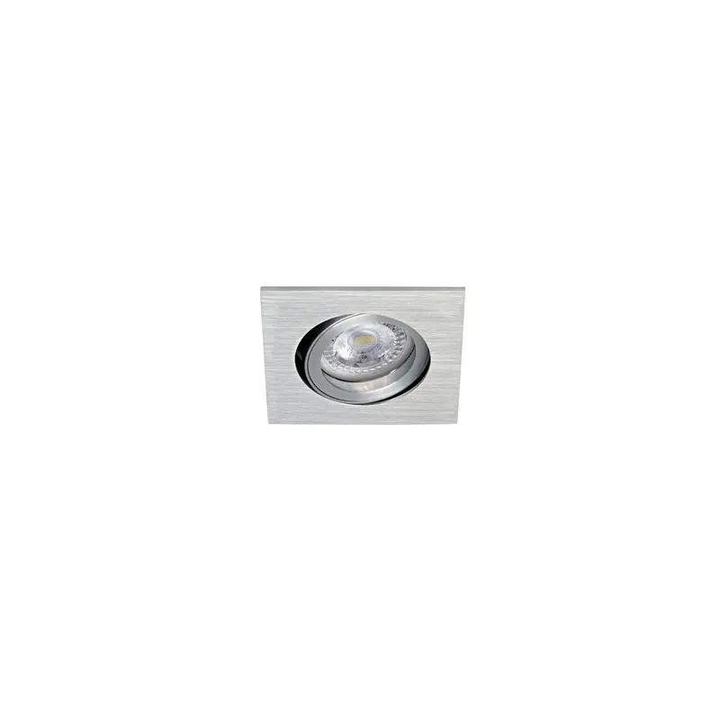 Quantité Limitée Kit Spot encastré Tipo R LED STEP DIM orientable - 4,5W - 4000K - 390lm - Carré - Dimmable - Avec ampoule - Alu brossé
