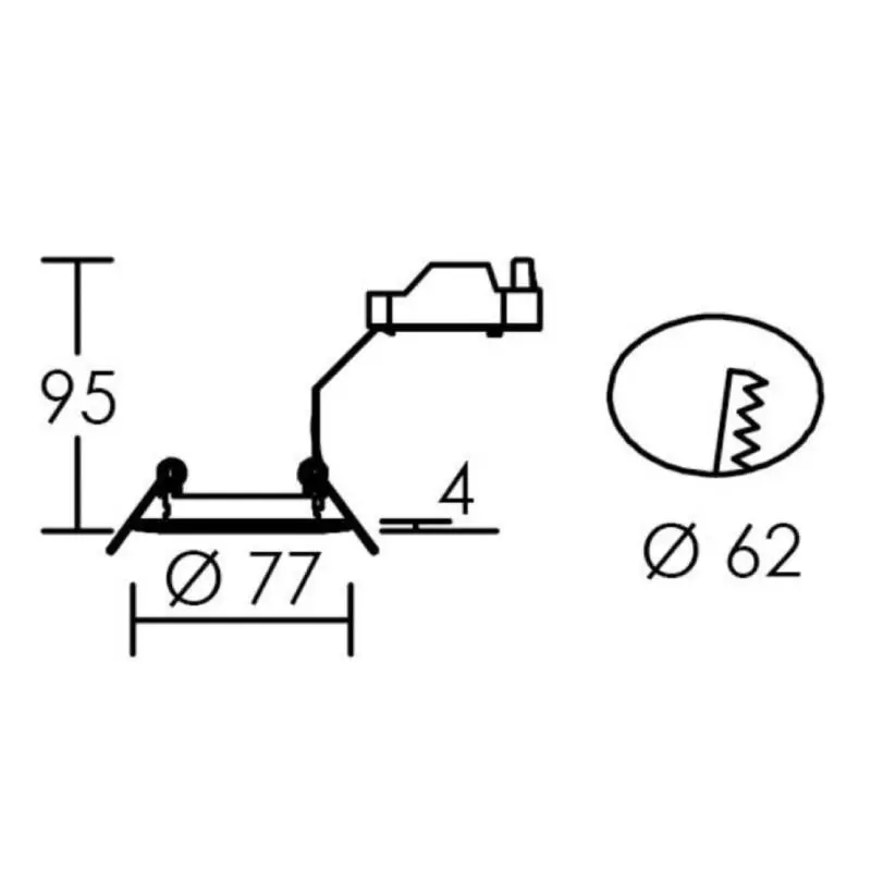 Spot encastré fixe FIXO 230CX Aric - Rond - GU10 - Max. 50W - Noir Satisfait Ou Remboursé