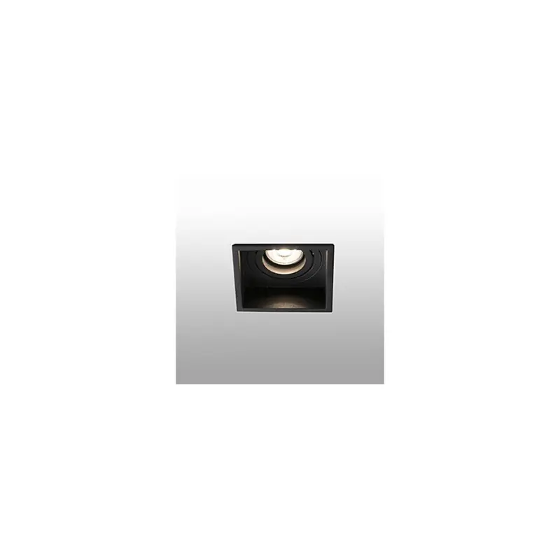 Lampe encastrable carré orientable Hyde - Noir - Sans ampoule - GU10 Produit De Marque