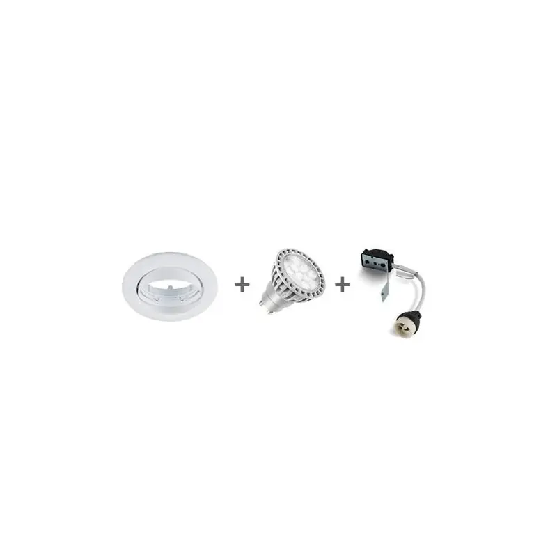 Quantité Limitée Kit spot LED1012 RDX à équiper - Orientable - 5W -450Lm - Rond - Blanc mat - Dimmable