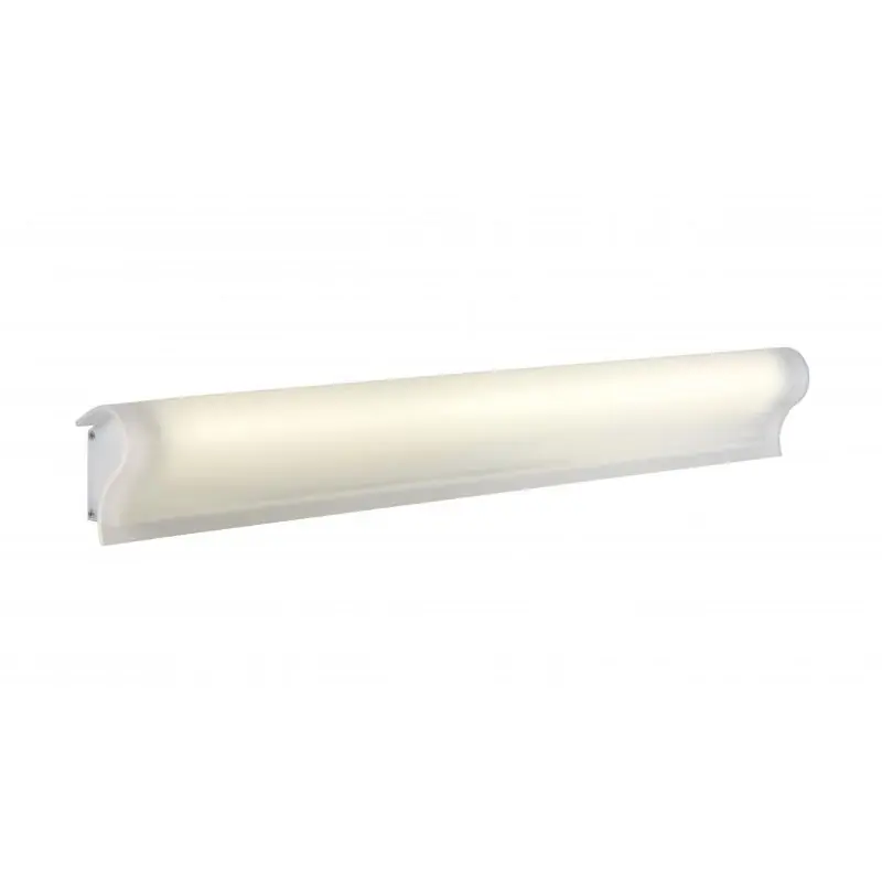 Dernier Modèle Réglette LED murale blanche ONDE pour salle d'eau - 13W - 4000K - IP44 - Non dimmable - Avec ampoule