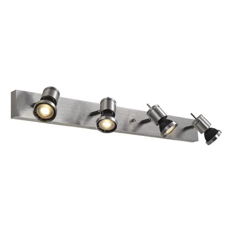 Authentique Applique/plafonnier Asto 4 SLV - Orientable - 4x75W - Alu brossé
