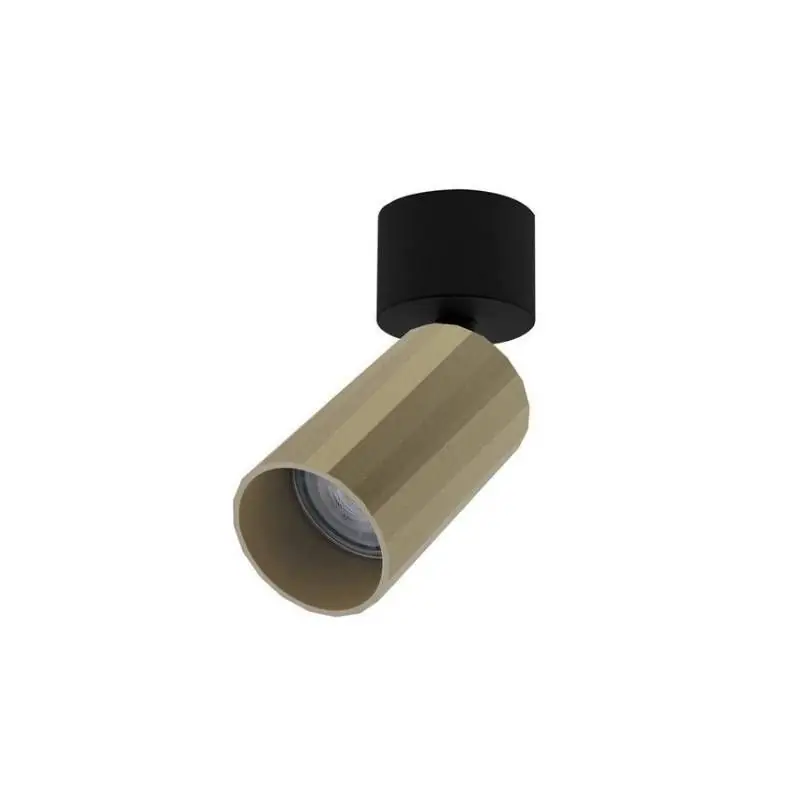 Top Vente Applique/Plafonnier orientable OKTO C Indigo - GU10 - Max.10W - PAR16 - Noir mat/ Champagne