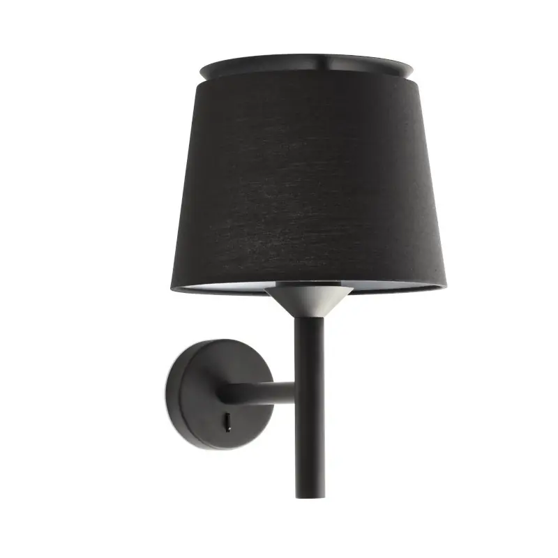 Lampe applique Savoy par Faro - Noir/noir - Sans ampoule - E27 Certifié