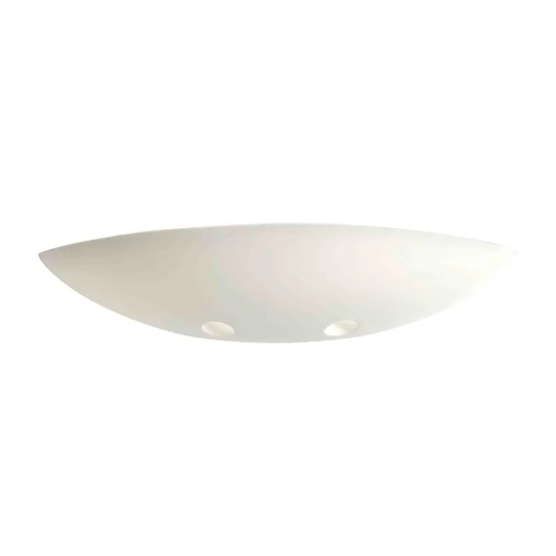 Offre Spéciale Applique murale en plâtre ajourée Domino S10 Aric - 77W max - E27 - Blanc - Sans ampoule