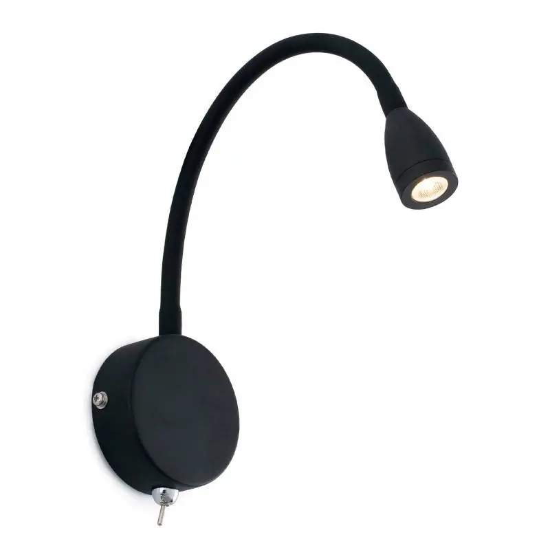 Prix Réduit Applique intérieure liseuse Loke LED - Avec ampoule - 3W - Noir