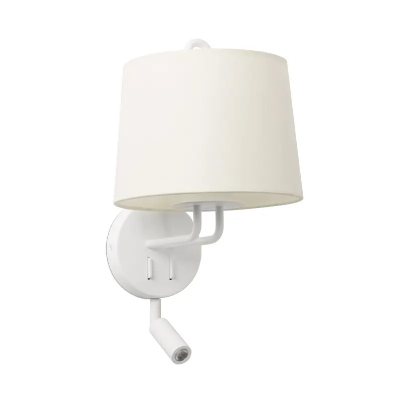 Lampe applique avec liseuse Montreal par Faro - Blanc/blanc - Sans ampoule - E27 Bon Marché