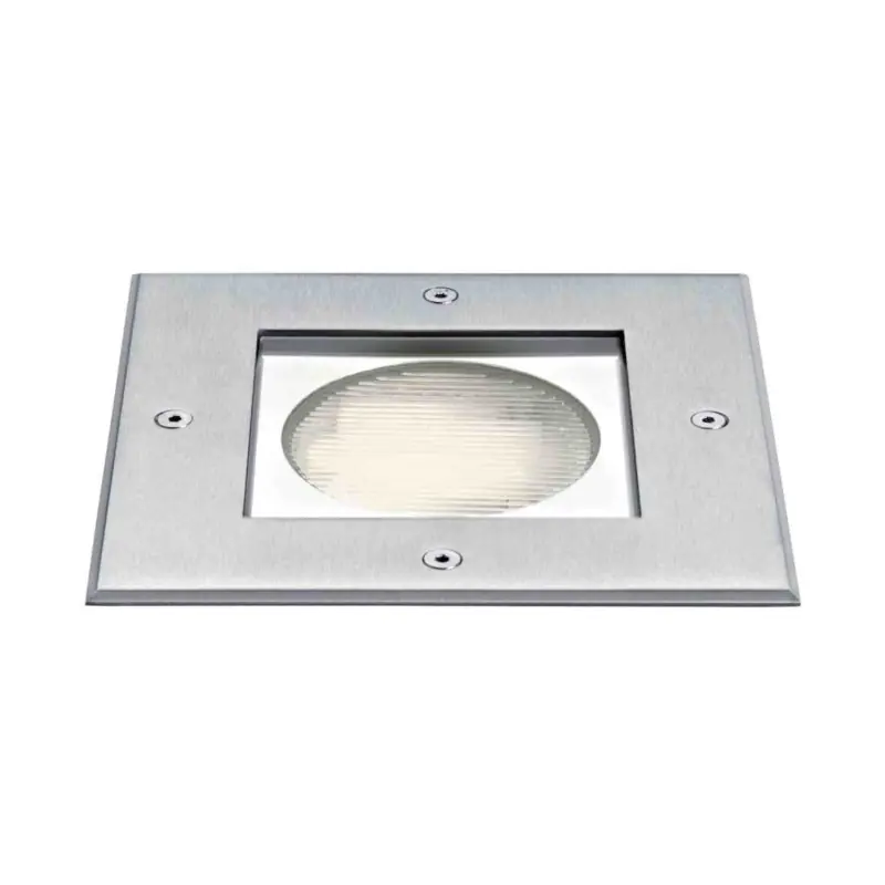 Encastré de sol Luxsol 2 Aric – Carré – 9W – GX53 – IP67 – Sans ampoule – Inox Livraison Mondiale