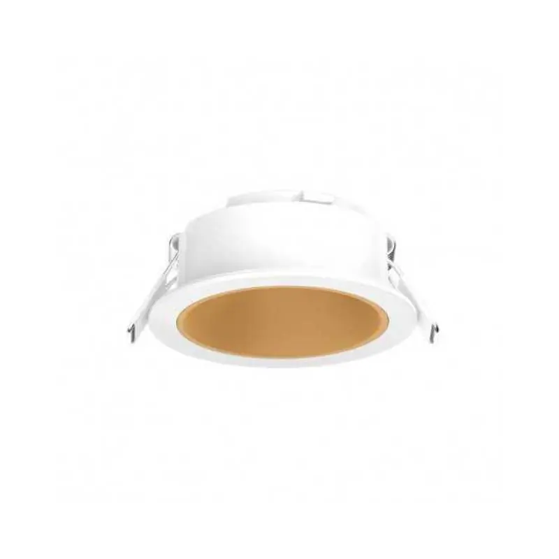 Réduction Collerette basse luminance ronde pour spot Éclat II Miidex - Ø82 mm - Blanc/doré
