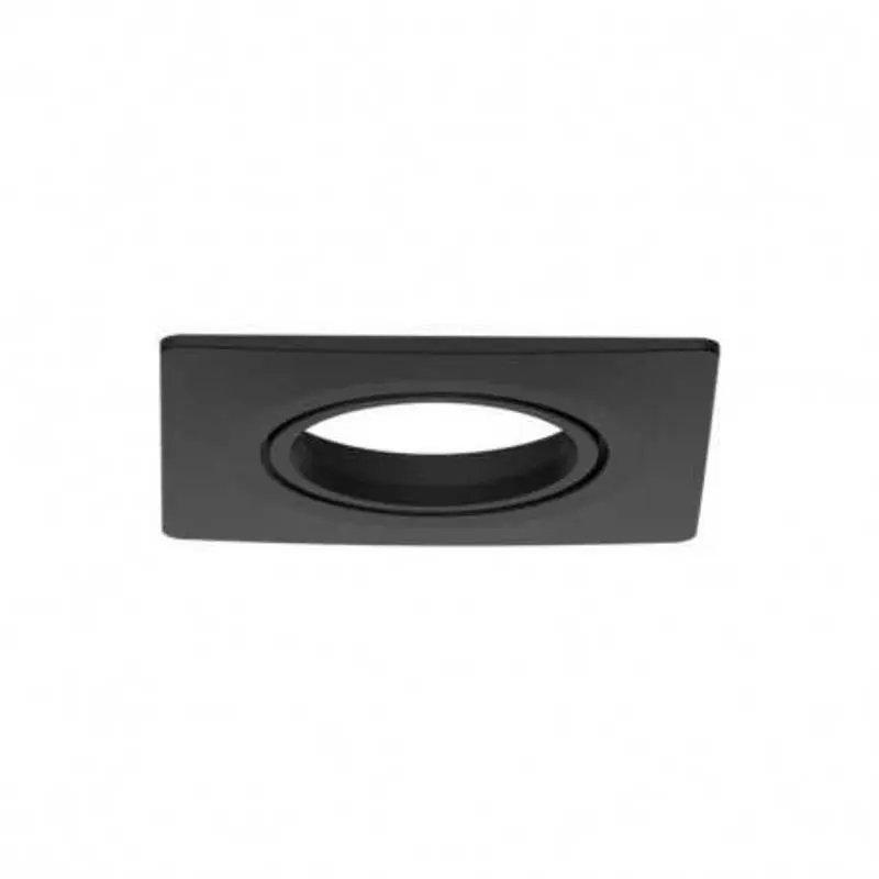 Collerette carrée inclinable pour spot Éclat II Miidex - Ø82 mm - Noir Livraison Gratuite