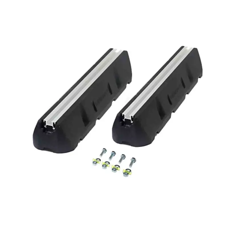 Affaire À Saisir Lot de 2 supports rubber foot caoutchouc Thermance – L.1200mm – Noir