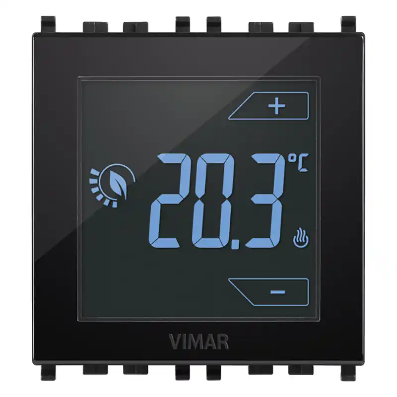 Fait Main Thermostat tactile 2M 120-230V Vimar – Noir