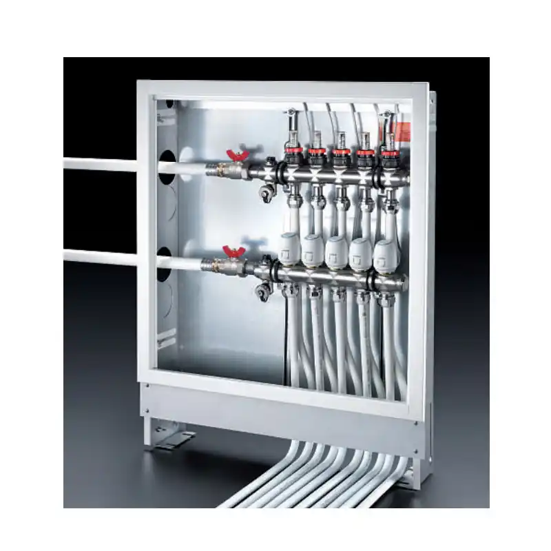 Dernier Modèle Distributeur pour raccordement radiateur Multidis SH Oventrop - Acier - Pour 6 circuits