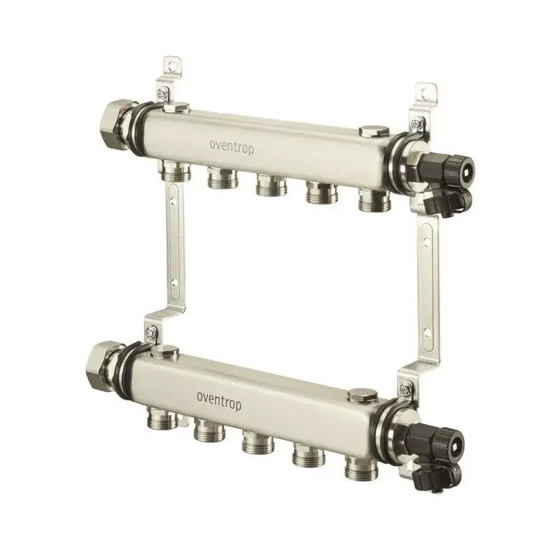 Distributeur pour raccordement radiateur Multidis SH Oventrop - Acier - Pour 8 circuits Tendance
