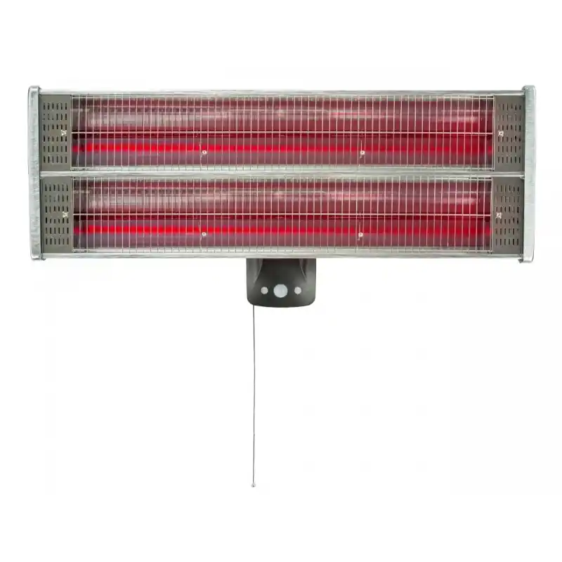 Bon Plan Réglette murale infrarouge HE2400PD en aluminium - 2x1200W - IP55 - 230V - Détecteur de présence - série PD
