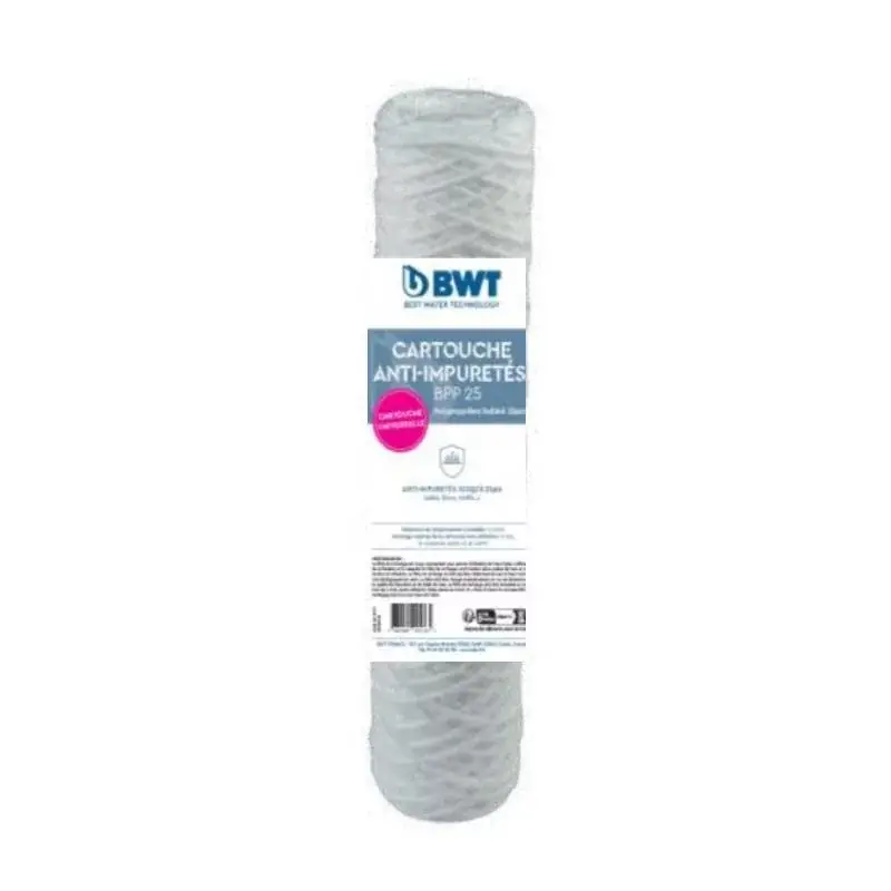 Cartouche de rechange anti-impuretés PPB25 BWT - Polypropylène bobiné - 25µm Meilleur Choix
