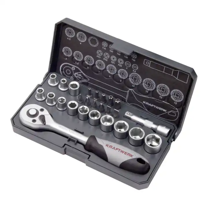 Prix Choc Kraftwerk Jeu de douilles, Basic, 1/4&Prime;, 26 pces