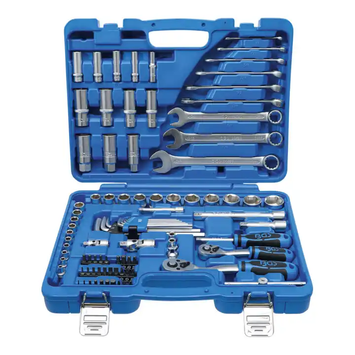 Coffret de douilles six pans 6,3 mm (1/4") + 10 mm (3/8") pouces 92 pièces BGS Prix Bas