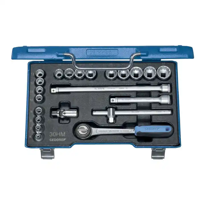 Jeu de clés à douille Gedore 3/8 » 22 pièces, profil UD 6-22 mm (D 30 HMU-3) Top Qualité
