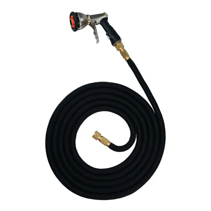 floraworld Tuyau d&rsquo;arrosage extensible jusqu&rsquo;à 30 m Comfort avec kit raccords en laiton Fait Main