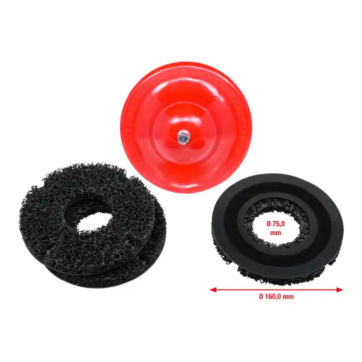 Réduction KS Tools Jeu pour poncer les moyeux, Ø 160 mm, Ø intérieur 75 mm, 4 pcs.