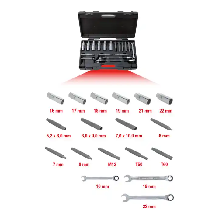 Nouvel Arrivage KS Tools Kit outils de base pour amortisseurs, 18 pcs