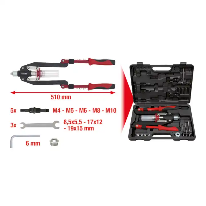 KS Tools Jeu de pince à rivets, grand, 17 pcs. Bon Marché
