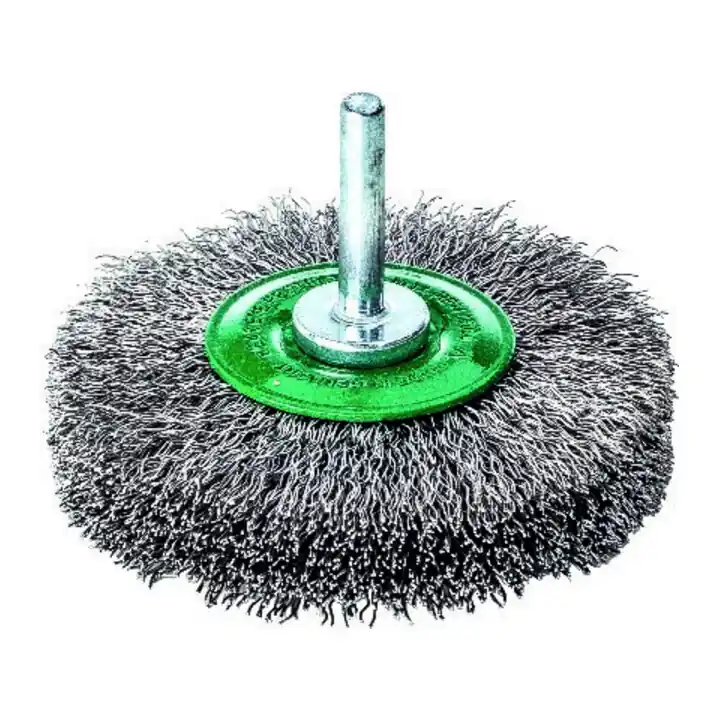 Petit Prix Lessmann Brosse ronde ondulée V4A avec tige 70x10x0,3mm
