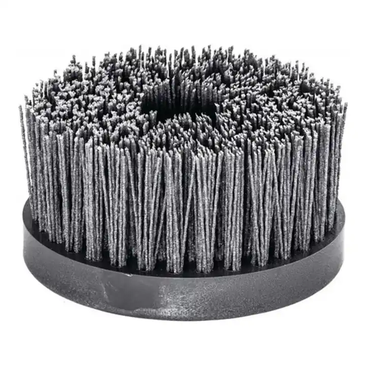 Achat Immédiat LESSMANN Brosse plate D.130mm M14 poils abrasifs SiC K.80 2500 tr/min