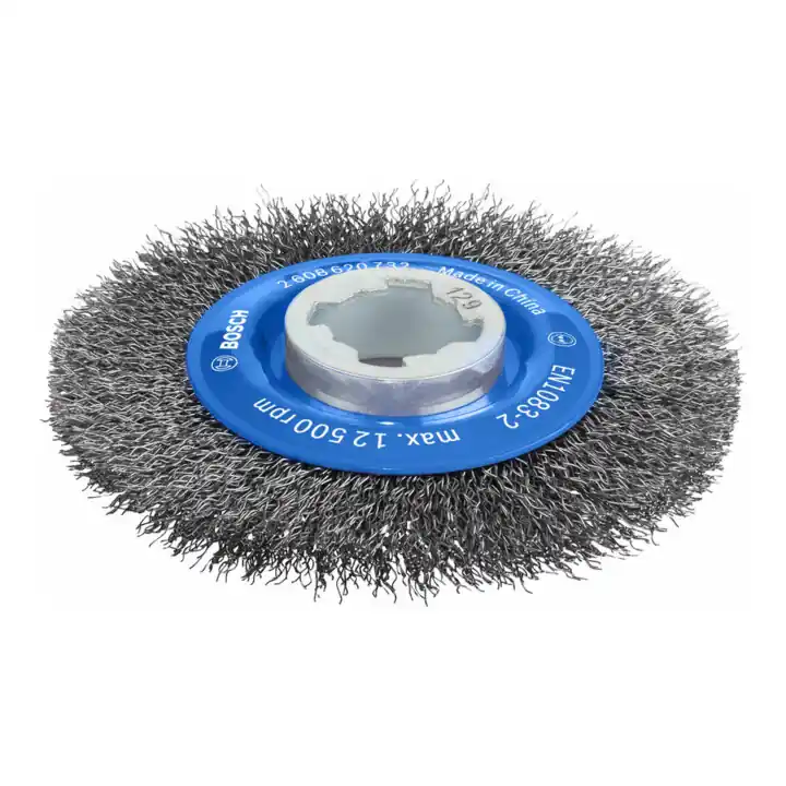 Livraison Gratuite Brosse circulaire X-LOCK à 115 fils d’acier ondulés 115 mm, 0,3 mm, X-LOCK