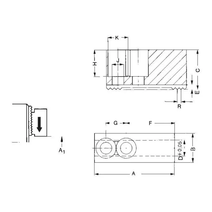 RÖHM Jeu de mors d'extension LVE-800+100 L68 H89 P245 Remise